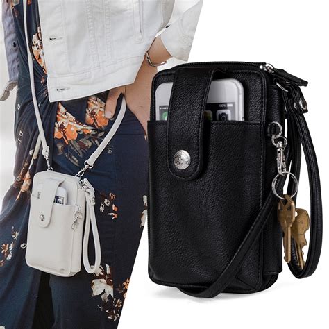 rfid blocking crossbody wallet for cellphone passport credit cards|crossbody bag with rfid block.